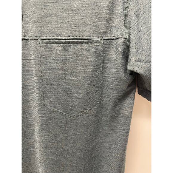 Smartwool Men's Short Sleeve Polo Merino Wool teal blue size small - Picture 3 of 6